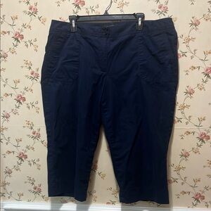 Talbots Blue Cargo Capri Pants women’s size 16WP
